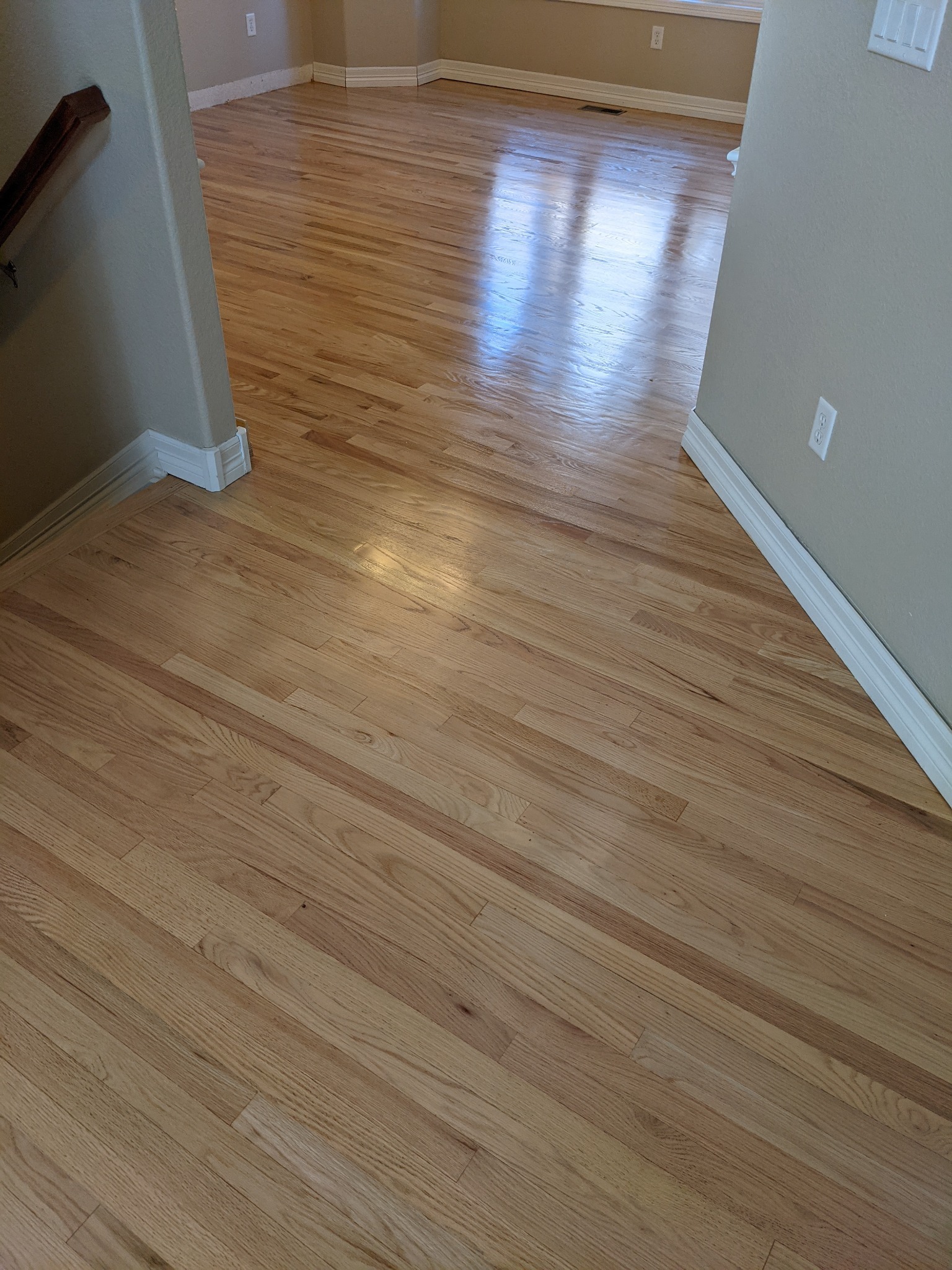 Finished oak hardwood floor